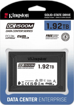 Накопитель SSD Kingston PCI-E 3.0 x4 1.92Tb SEDC1500M/1920G DC1500M 2.5" 1.6 DWPD от магазина РЭССИ