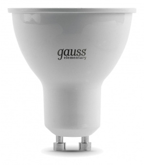 Лампа светодиодная Gauss Spotlight Elementary 9Вт цок.:GU10 спот 220B 3000K св.свеч.бел.теп. А67 (упак.:10шт) (13619) от магазина РЭССИ