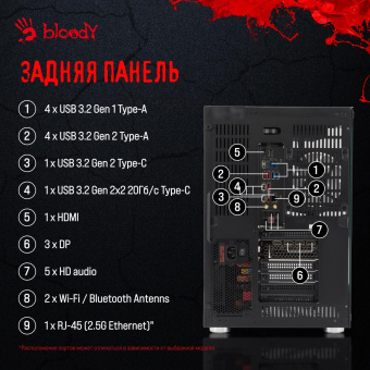 ПК Bloody BD-PC CZ79C3 MT i7 13700F (2.1) 32Gb SSD1Tb RTX4070Ti Super 16Gb Windows 11 Home 64 GbitEth 850W черный (2086015) от магазина РЭССИ