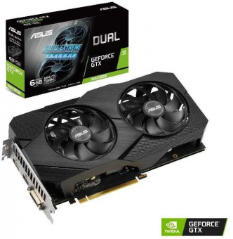 Видеокарта Asus PCI-E DUAL-GTX1660S-6G-EVO NVIDIA GeForce GTX 1660SUPER 6144Mb 192 GDDR6 1530/14002 DVIx1 HDMIx1 DPx1 HDCP Ret от магазина РЭССИ
