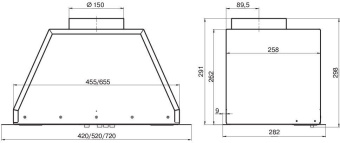 Вытяжка встраиваемая Elikor Flat 52П-650-К3Д черный управление: кнопочное (1 мотор) от магазина РЭССИ