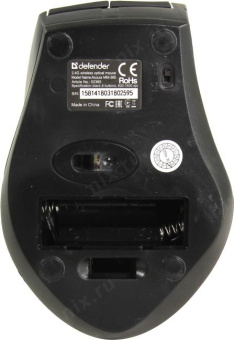 Мышь Defender Accura MM-365 черный оптическая 1600dpi беспров. USB 5but (52365) от магазина РЭССИ