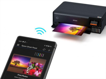 МФУ струйный Epson L8180 (C11CJ21403/402/504/502) A3 Duplex Net WiFi черный от магазина РЭССИ