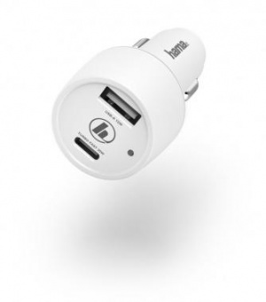 Автомобильное зар./устр. Hama H-183322 3A (PD+QC) USB/USB Type-C универсальное белый (00183322) от магазина РЭССИ