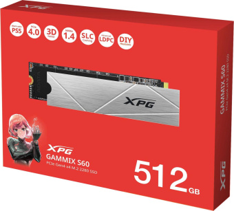 Накопитель SSD A-Data PCIe 4.0 x4 512GB AGAMMIXS60-512G-CS Gammix S60 XPG M.2 2280 от магазина РЭССИ