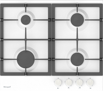 Газовая варочная поверхность Weissgauff HGG 640 WEB белый от магазина РЭССИ