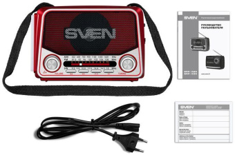 Радиоприемник портативный Sven SRP-525 красный USB SD/microSD от магазина РЭССИ