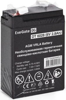 Батарея для ИБП Exegate EX282946 6В 2.8Ач от магазина РЭССИ