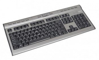 Клавиатура A4Tech KLS-7MUU серебристый/черный USB slim Multimedia от магазина РЭССИ