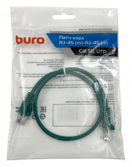 Патч-корд Buro UTP 4 пары cat5E CCA molded 0.5м зеленый RJ-45 (m)-RJ-45 (m) от магазина РЭССИ