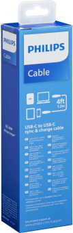 Кабель Philips DLC8601 USB Type-C (m)-USB Type-C (m) 1.2м белый коробка (упак.:1шт) от магазина РЭССИ