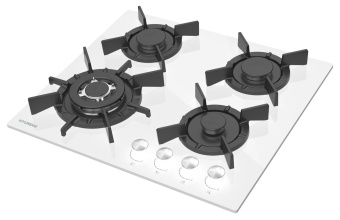 Газовая варочная поверхность Hyundai HHG 6437 WG белый от магазина РЭССИ