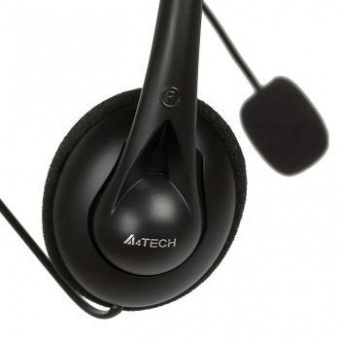 Наушники с микрофоном A4Tech HS-6 черный 2м накладные оголовье от магазина РЭССИ