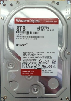 Жесткий диск WD SATA-III 8TB WD80EFPX NAS Red Plus (5640rpm) 256Mb 3.5" от магазина РЭССИ