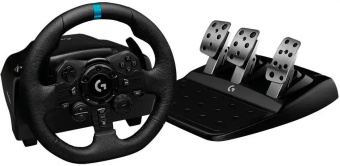 Руль Logitech G923 10кноп. (с педалями) черный от магазина РЭССИ
