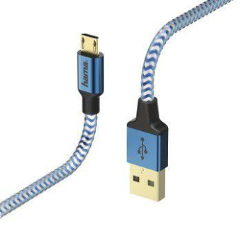 Кабель Hama 00178289 USB (m)-micro USB (m) 1.5м синий от магазина РЭССИ