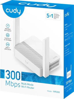 Роутер Cudy WR300 N300 10/100BASE-TX/Wi-Fi белый от магазина РЭССИ