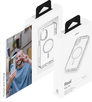 Чехол (клип-кейс) uBear для Apple iPhone 16 Real with MagSafe прозрачный (CS395TT61RL-I24M) от магазина РЭССИ