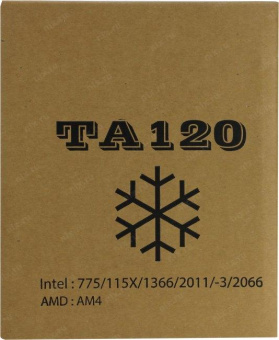 Устройство охлаждения(кулер) Thermalright TA120 Soc-AM5/AM4/1151/1200/2066/2011/1700 4-pin 19-25dB Al+Cu 570gr Ret от магазина РЭССИ