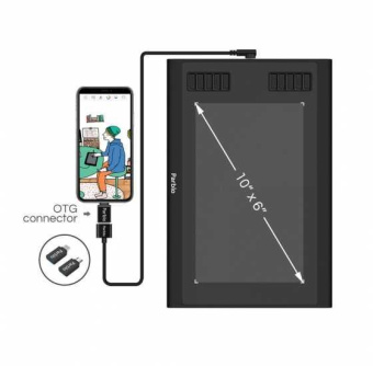 Графический планшет Parblo A610 Plus V2 USB Type-C черный от магазина РЭССИ