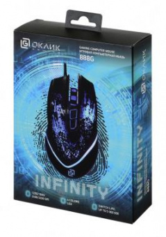 Мышь Оклик 888G INFINITY черный оптическая (3200dpi) USB (6but) от магазина РЭССИ