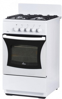 Плита Газовая Flama FG 24027 W белый (без крышки) реш.чугун от магазина РЭССИ