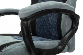 Кресло игровое Zombie VIKING 6 KNIGHT Fabric голубой с подголов. крестов. металл от магазина РЭССИ