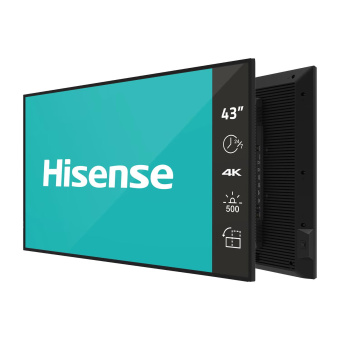 Панель Hisense 43" 43DM66D черный D-LED DID LED 8ms 16:9 HDMI матовая 1200:1 500cd 178гр/178гр 3840x2160 DP 4K USB 10кг от магазина РЭССИ