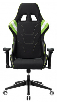 Кресло игровое Zombie VIKING 4 AERO черный/салатовый текстиль/эко.кожа с подголов. крестов. пластик от магазина РЭССИ