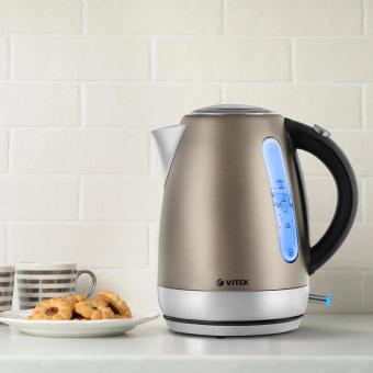 Чайник электрический Vitek VT-7025 1.7л. 2100Вт сталь корпус: металл/пластик от магазина РЭССИ