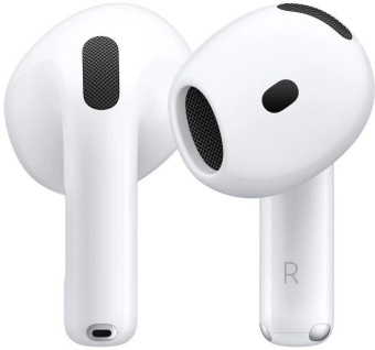 Гарнитура вкладыши Apple A3050,A3053,A3058 AirPods 4 белый беспроводные bluetooth в ушной раковине (MXP63ZA/A) от магазина РЭССИ
