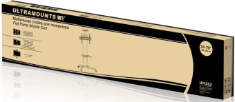Подставка для телевизора Ultramounts UM262 черный 37"-75" макс.50кг напольный мобильный от магазина РЭССИ