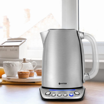 Чайник электрический Vitek VT-7089 1.7л. 2200Вт серебристый корпус: нерж.сталь от магазина РЭССИ