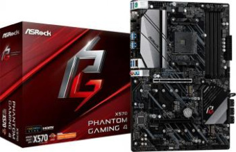 Материнская плата Asrock X570 PHANTOM GAMING 4 Soc-AM4 AMD X570 4xDDR4 ATX AC`97 8ch(7.1) GbLAN RAID+HDMI+DP от магазина РЭССИ