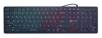 Клавиатура Оклик 420MRL черный USB slim Multimedia LED от магазина РЭССИ