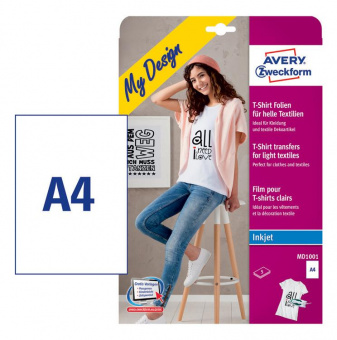 Термотрансфер Avery Zweckform MD1001 A4/5л./белый матовое для струйной печати от магазина РЭССИ