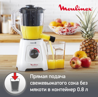 Блендер стационарный Moulinex Blendforce LM42Q110 600Вт белый от магазина РЭССИ