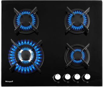 Газовая варочная поверхность Weissgauff HGG 640 BGV черный от магазина РЭССИ