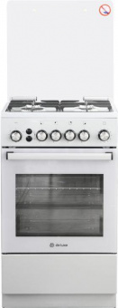 Плита Газовая De Luxe 5040.40г (кр) ЧР-012 серый (стеклянная крышка) реш.чугун от магазина РЭССИ