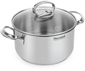 Кастрюля Rondell Zart RDS-1226 3.1л. d=20см (с крышкой) стальной от магазина РЭССИ