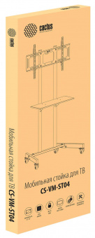 Стойка для телевизора Cactus CS-VM-ST04 черный 37"-70" макс.68кг напольный мобильный от магазина РЭССИ