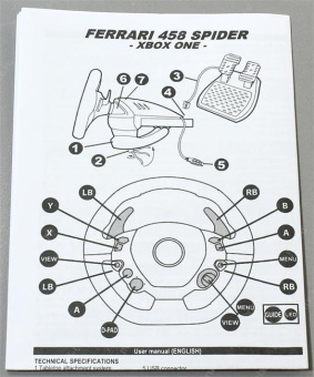 Руль ThrustMaster Ferarri 458 12кноп. (с педалями) черный/красный от магазина РЭССИ