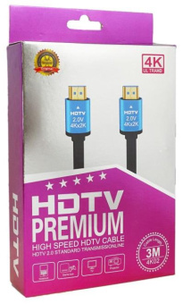 Кабель аудио-видео Premier 11242 HDMI (m)/HDMI (m) 3м. позолоч.конт. черный от магазина РЭССИ