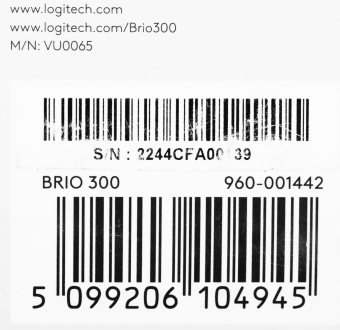 Камера Web Logitech HD Webcam Brio 300 белый 2Mpix (1920x1080) USB Type-C с микрофоном (960-001442) от магазина РЭССИ