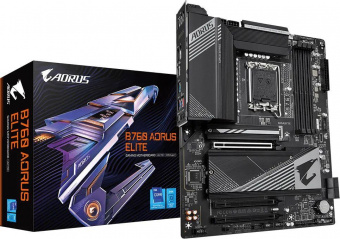 Материнская плата Gigabyte B760 AORUS ELITE Soc-1700 Intel B760 4xDDR5 ATX AC`97 8ch(7.1) 2.5Gg RAID+HDMI+DP от магазина РЭССИ