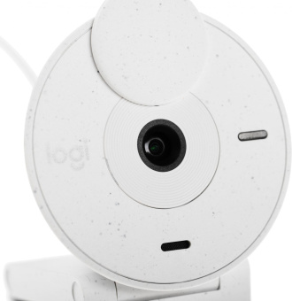 Камера Web Logitech HD Webcam Brio 300 белый 2Mpix (1920x1080) USB Type-C с микрофоном (960-001442) от магазина РЭССИ