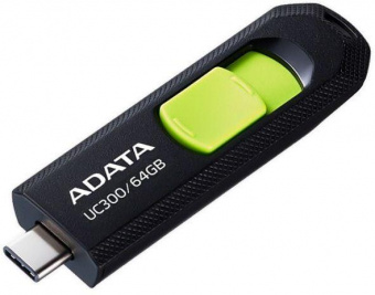 Флеш Диск A-Data 64Gb Type-C UC300 ACHO-UC300-64G-RBK/GN USB3.2 черный/зеленый от магазина РЭССИ