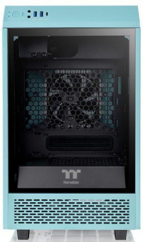 Корпус Thermaltake The Tower 100 Turquoise бирюзовый без БП miniITX 1x120mm 3x140mm 2xUSB3.0 audio bott PSU от магазина РЭССИ