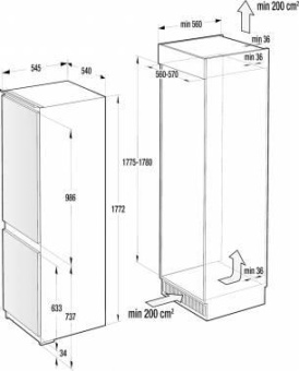Холодильник Gorenje RKI4182E1 белый (двухкамерный) от магазина РЭССИ