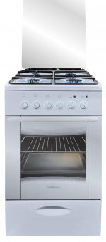 Плита Комбинированная Starwind SRGE521 белый (стеклянная крышка) реш.сталь от магазина РЭССИ